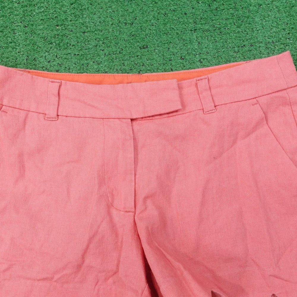 J CREW PINK LINEN BLEND SHORTS WOMENS SIZE 4 - Picture 2 of 6